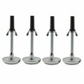 D2D Technologies Adjustable Glides for Bed Frame Black & Chrome - Set of 4 D22589321